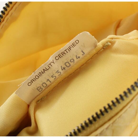 Bottega Veneta Intrecciato Print Yellow Nylon Cosmetic Bag - Picture 8 of 10